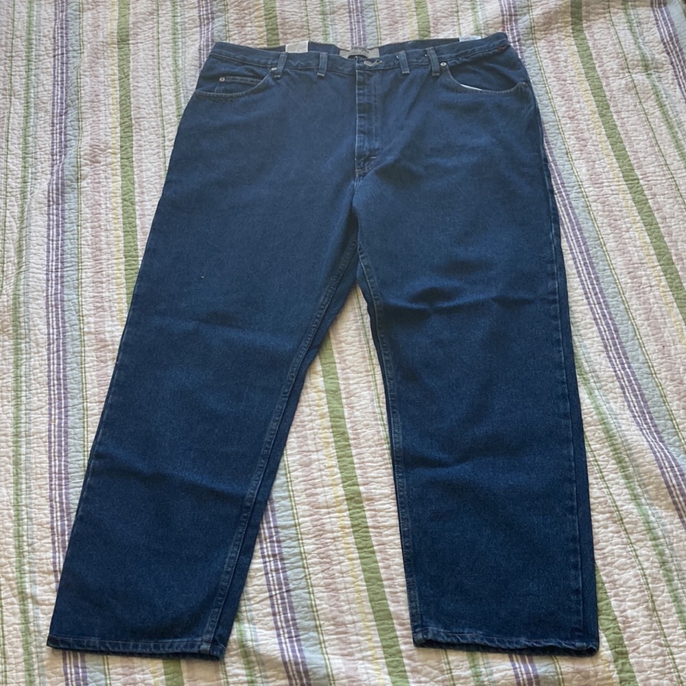 NWT Wrangler Authentic Navy Denim Jeans Jeans Size 44x30.